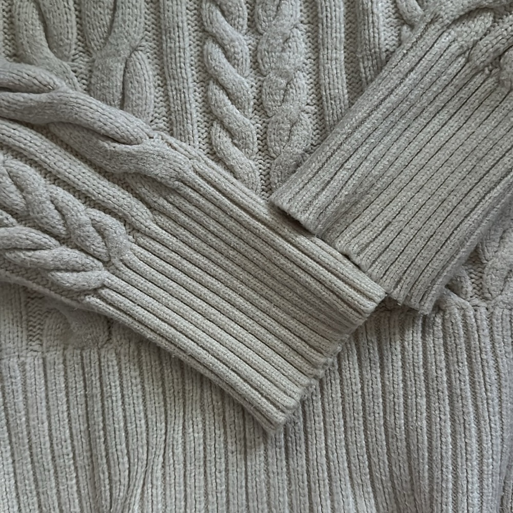 Philosophy Cream Cable Knit Crew Neck Sweater - Picture 3 of 3